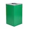 Alpine Industries Square Recycling Gin, 29 Gallons, Green Can, Mixed Opening Lid ALP4450-KIT-GRN-M - alternate 10